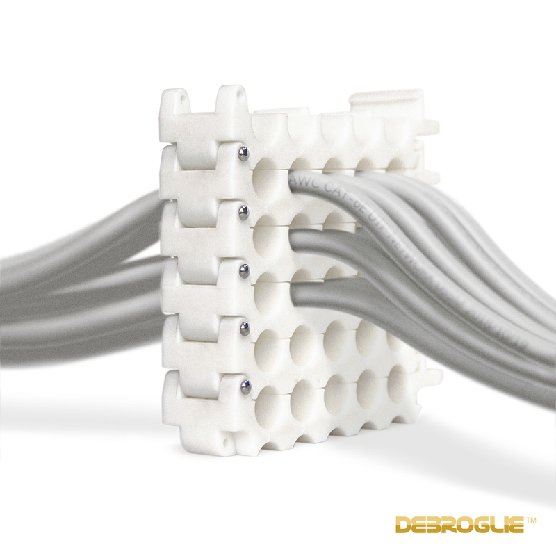 Category 5 and 6 Cable Network Cable Organizer, Data Center Cable Management, Cable Bundling Device, Telephone Line Organizer, Large Hole Diameter