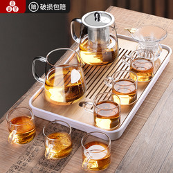 Teapot Tea Glass Tea Set Suit 2025 New arrival Tea Pot For Home Kung Fu Tea Set Filter Stainless Steel Tea Cup