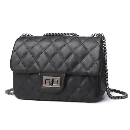 jc/嘉驰欧美时尚小香风菱格链条包2017夏季新款单肩斜跨手提小包