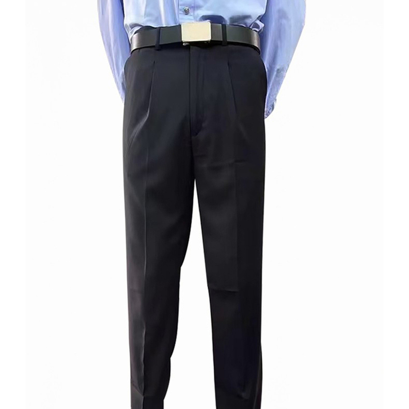 2025 New Summer Quick-Drying Stretch Suit Pants Four-Sided Stretch Security Work Pants Elastic Waist Adjustable Hidden Black