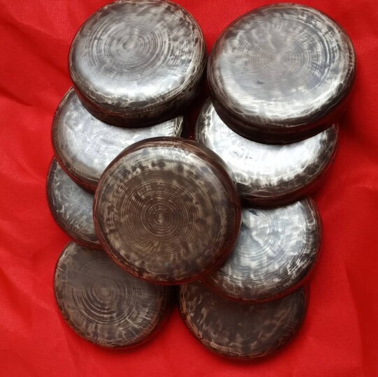 8 cm Maro Moon Luo small dot Luo handmade bronze Luo