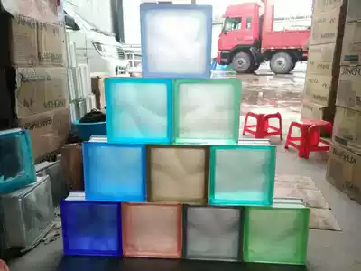 Color frosted cloud glass brick 1908 powder room partition wall background wall translucent and impermeable