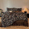 2026 New Winter Warm and Thickened Rabbit Fur Bedding Milk Velvet Bed Sheet Duvet Cover Bedspread Four-Piece Set
