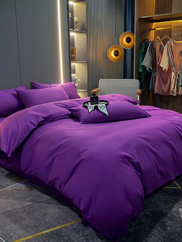 Solid Color Pure Cotton Duvet Cover Single Piece Pure Cotton Quilt Cover 150X200X230 Student Dormitory Single/Double Bed 1.5m Simple