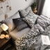 Nordic bông denim doanh nghiệp giường ngủ bông vải quilt beo sọc 1.51.8m kẻ sọc giường ba mảnh 4 - Bộ đồ giường bốn mảnh chăn ga gối đệm màu hồng Bộ đồ giường bốn mảnh