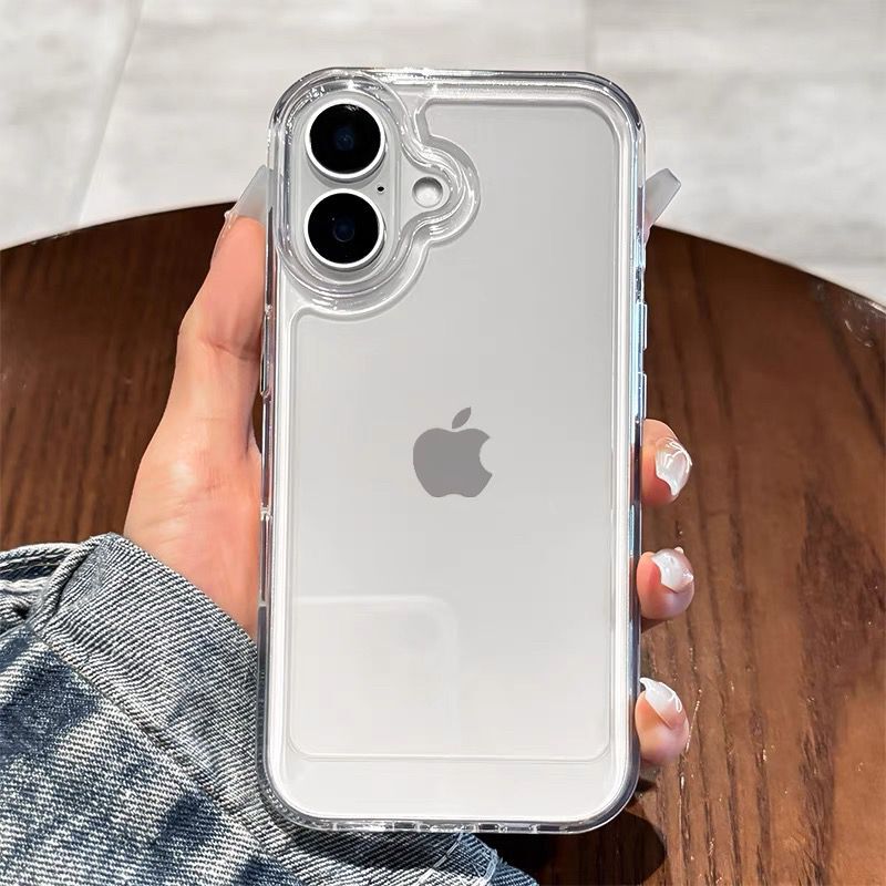 High-End Acrylic Phone Case Suitable for Apple 16, 17 Pro Max, New iPhone 16 Pro Max Full-Cover Shockproof, 13 Silicone, 15 Pro Transparent, Air Simple Style for Men, 14 for Women, 12 Trendy, 11