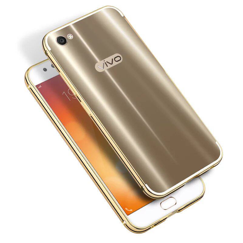 iy Ultra Slim Lightweight Aluminum Metal Bumper Dazzle Color Acrylic Back Cover Case for vivo X9 & vivo X9 Plus