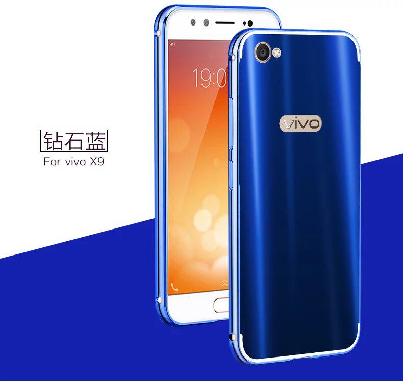 iy Ultra Slim Lightweight Aluminum Metal Bumper Dazzle Color Acrylic Back Cover Case for vivo X9 & vivo X9 Plus