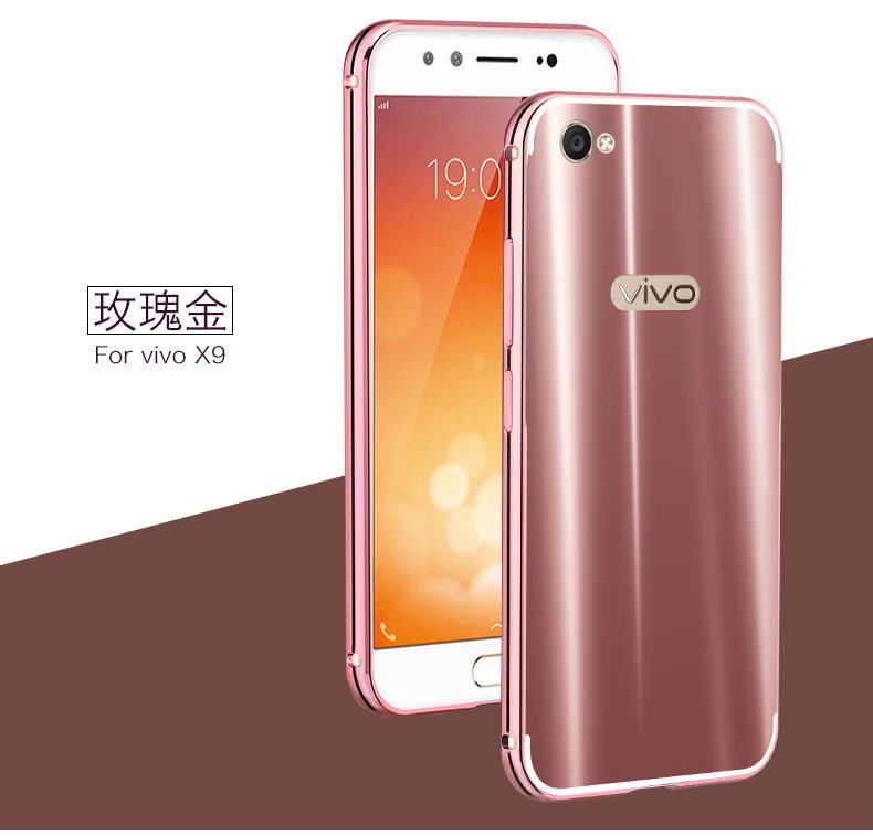 iy Ultra Slim Lightweight Aluminum Metal Bumper Dazzle Color Acrylic Back Cover Case for vivo X9 & vivo X9 Plus