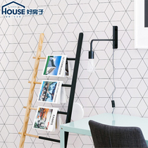 Nordic matte black and white ray pattern hexagonal tiles toilet bathroom wall tiles kitchen non-slip floor tiles hexagonal tiles