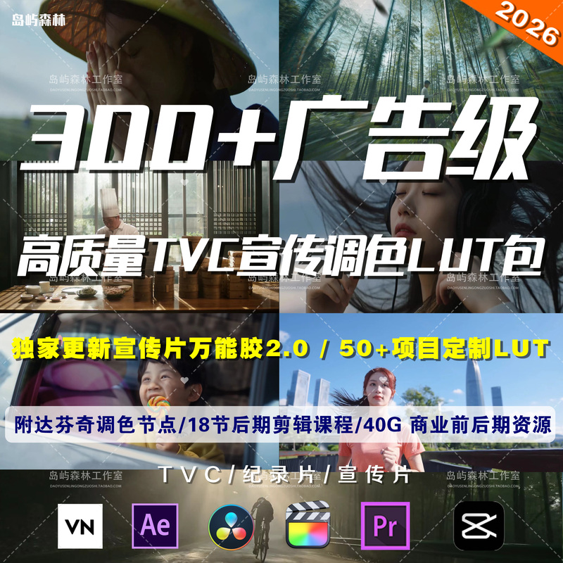 Advertising Tvc Promotional Videos, Movie Story Films, High-Quality Stylized Lut Presets/Davinci Video Color Grading