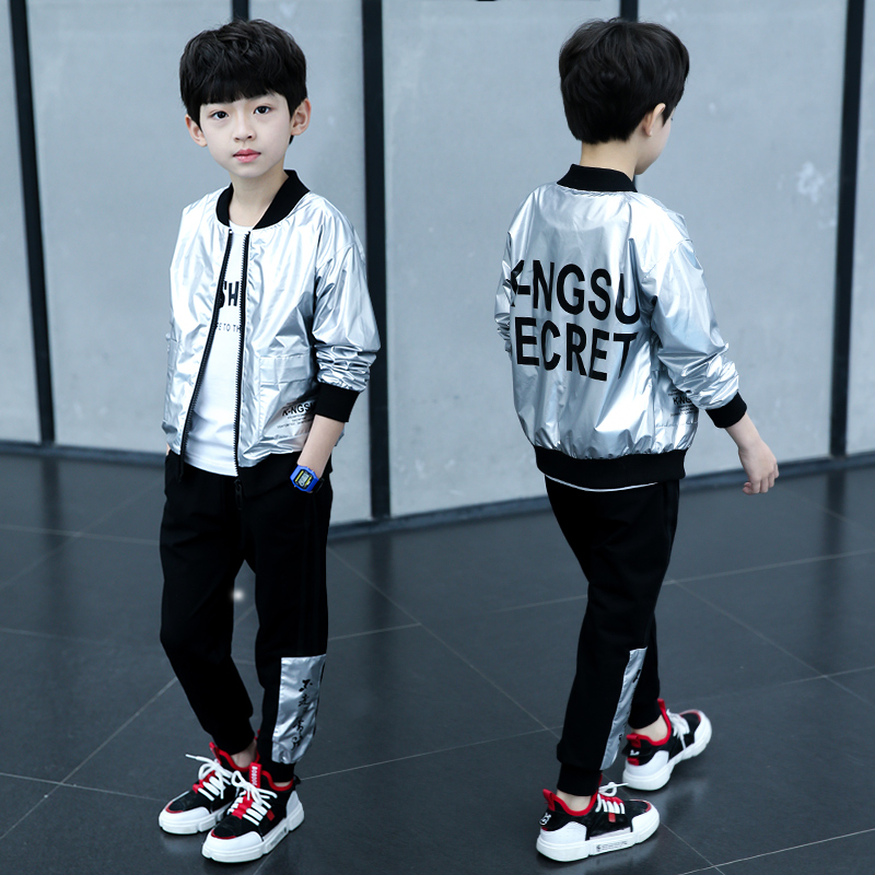 Children's clothing boys spring suit 2020 new children's middle and large children's spring Korean version of the foreign school boy two-piece set tide clothes