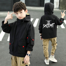 Childrens clothing boys autumn coat 2021 new middle and large boys spring and autumn Korean version of handsome casual top trend