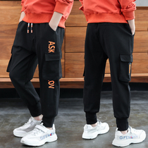 Childrens clothing boys autumn pants 2021 new spring and autumn children Boy leisure sports pants Korean tide