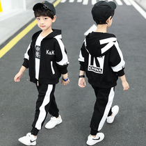 Childrens clothing boys autumn suit 2021 new boys handsome spring and autumn Korean version of KK Battle team uniform tide two-piece set