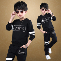 Korean childrens clothing boys spring and autumn clothing 2020 new 8 middle and big Children 13 thin sports set Boys 10-15 tide