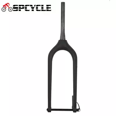 26er carbon fiber mountaineering bicycle front fork tube shaft snowmobile hard fork 150*15MM wide tire width 5 0