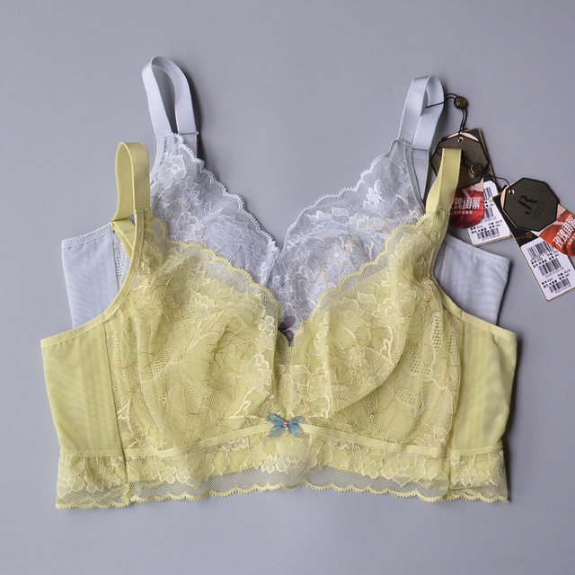 June Rose 6320 bra ultra-thin crystal cup BC soft steel ring three-breasted fashion lace underwear adjustable bra