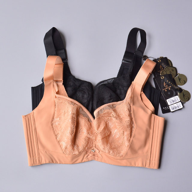 June Rose 8353 Oxygen Plastic Bra CDE Thin Cup Big Breast Show Small Push-up Side Retract Soft Steel Ring Adjustable Bra