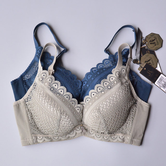 June Rose 620060 genuine bra thin cup side gathering soft steel ring lace anti-sagging adjustable underwear