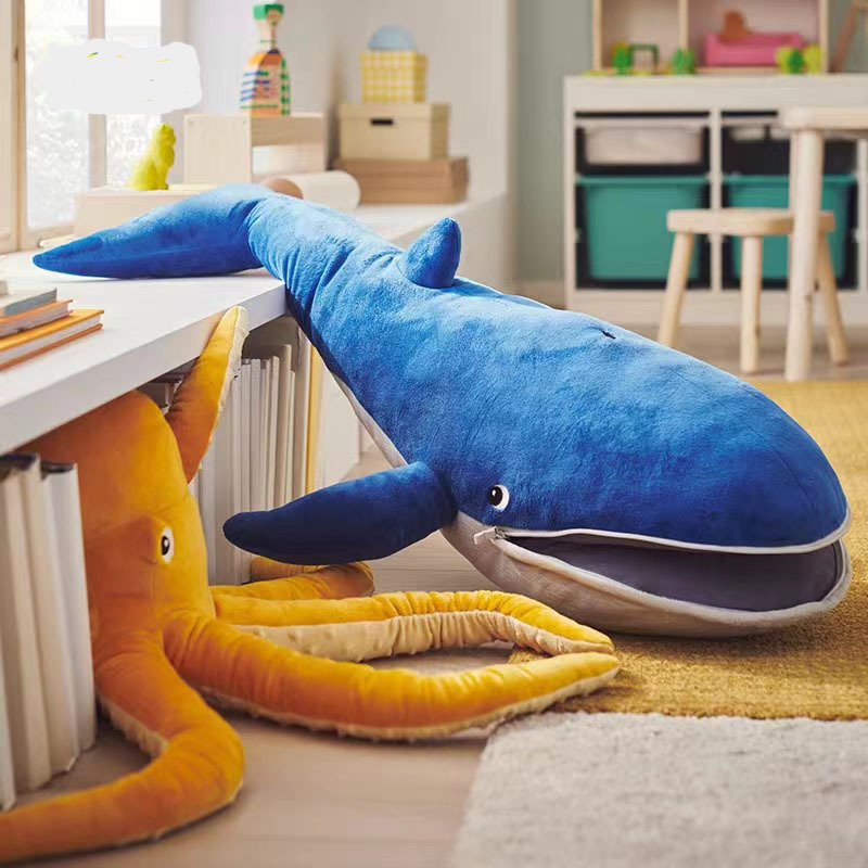 Ikea Blåfäng Blue Whale Octopus Shark Octopus Plush Toy Pillow Toy Doll Ikea Blåfäng Blue Whale Octopus Shark Octopus Plush Toy Pillow Toy Doll