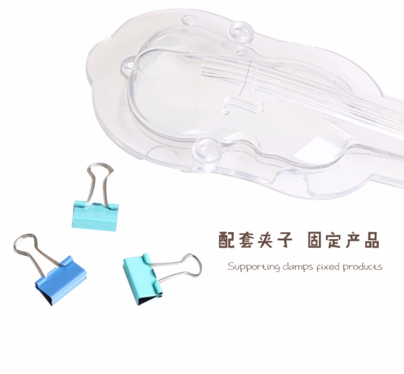 Khuôn sô cô la 3D nổi tiếng đàn guitar mới công cụ violin bánh kẹo mềm khuôn DIY DIY làm khuôn