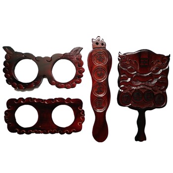 [Shipped from Longhu Mountain] Taoist Execution Four-Piece Set of Ritual Tools, Yin-Yang Analysis, Taoist Supplies, Solid Wood Carving