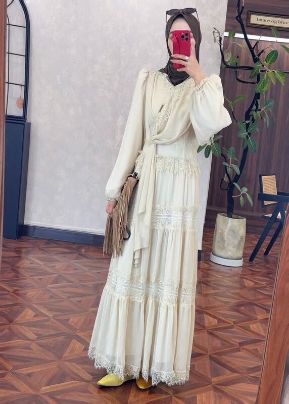 Yisima Heavy Industry Dress Spring V-Neck