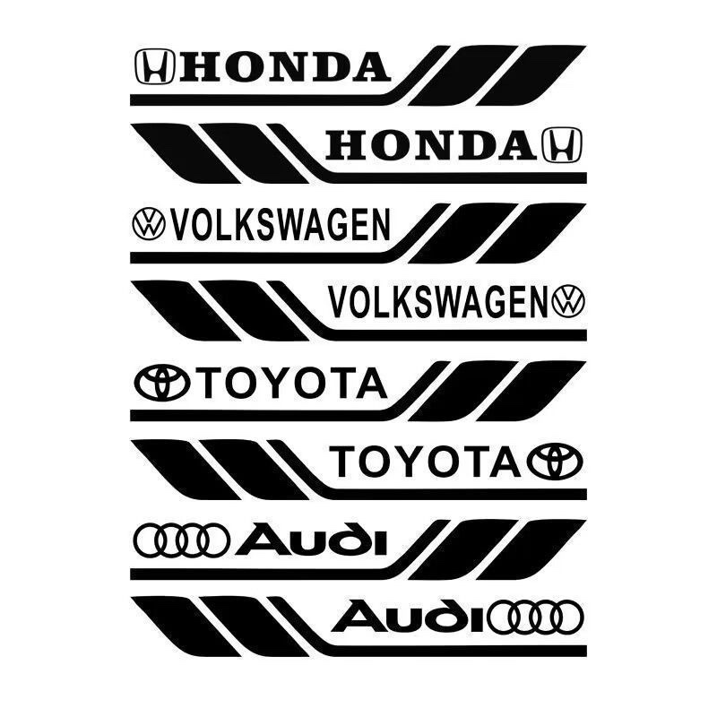 Car Side Skirt Creative and Dynamic Stickers, Body and Door Fender Scratch Cover Decorative Stickers, Waterproof