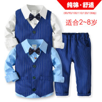 Childrens casual suit boys Korean version of British autumn childrens clothing college style suit West clothing 3 -- 6 years old New Handsome