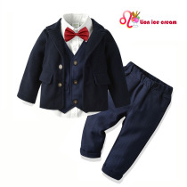 Boy piano vest 5-piece celebration dress 130 autumn winter woolen blazer blazer 90-140 pass banquet suit