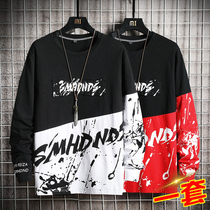 Spring and autumn long sleeves T-shirt pure cotton small shirt clothes new Chauffins Spring sports casual weaters mens suit