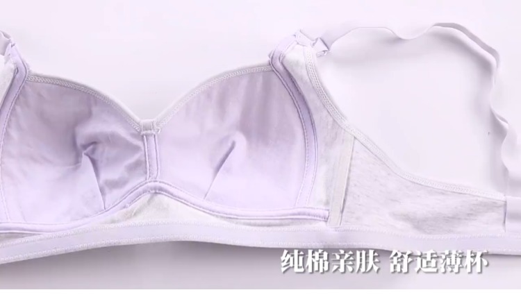 Đồ lót nữ không vành bra phần mỏng tập hợp học sinh phát triển nữ sinh trung học áo ngực mùa hè ngực nhỏ bông rập khuôn thoi trang cong so