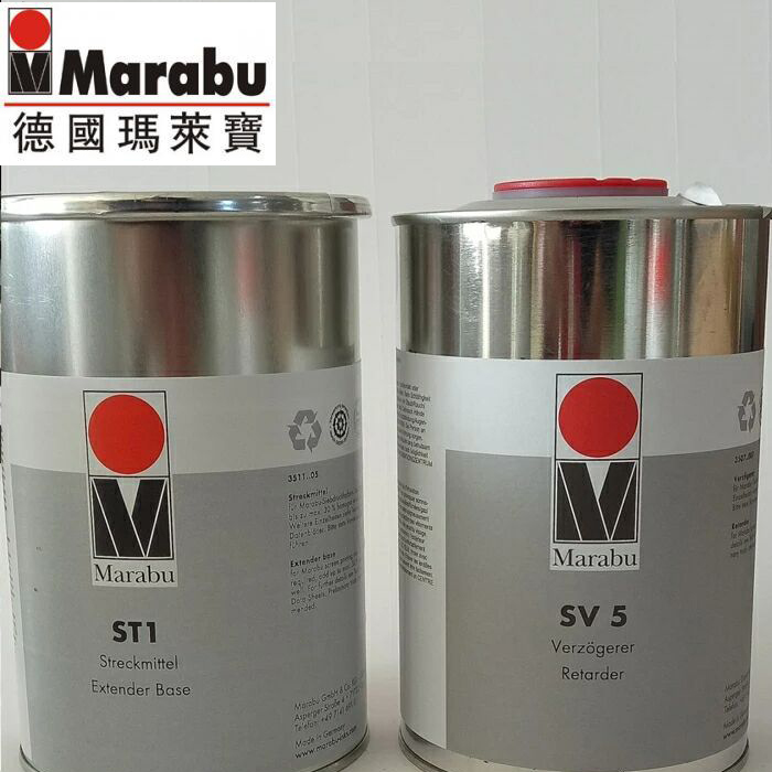 German MARABU auxiliaries H1 ST1 SV5 SV5 web version printed transfer printing glass metal nylon ink UKV1