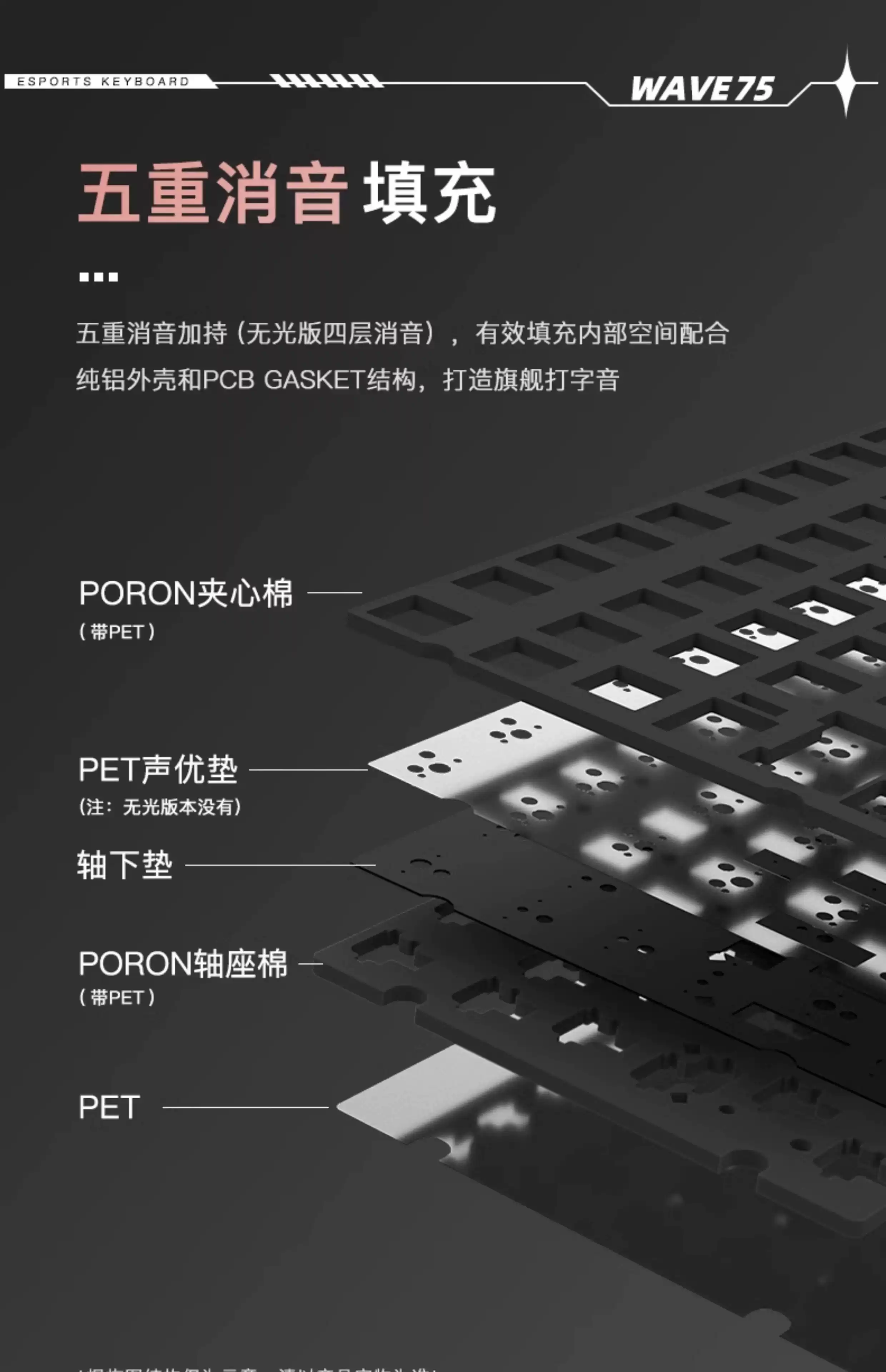PMO WAVE75 无线机械键盘 铝合金三模客制化键盘 RGB热插拔机械键盘 蓝牙三模RGB键盘 快拆式无线机械键盘