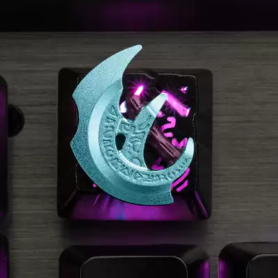 ZOMO DOTA2 split axe Phantom axe magnetic disintegration mechanical keyboard all-metal light-transmitting aluminum alloy key cap