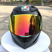 Motorcycle helmet pure black Four Seasons men and women winter safety locomotive racing extended large tail full helmet