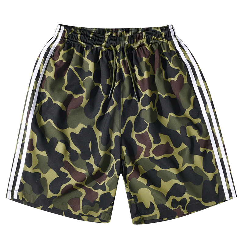 Summer camouflage sports shorts men and women running breathable quick-drying basketball pants loose large size fitness training five-point pants