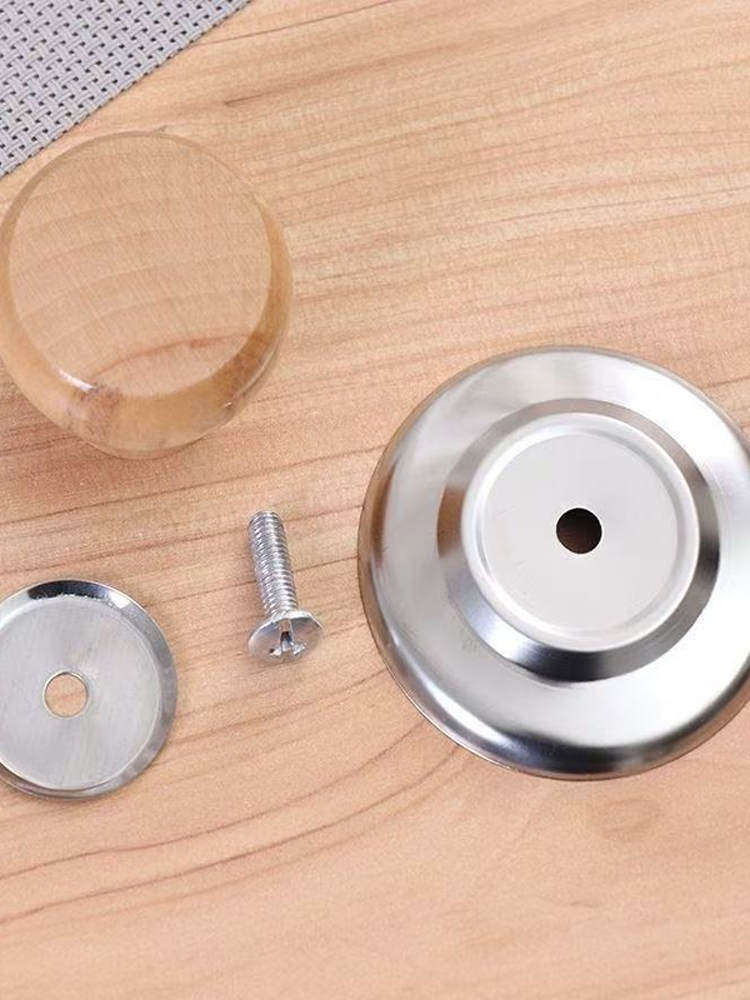 Pot Lid Top Cap Head Anti-Scalding Pot Knob Universal Solid Wood Non-Rusting Accessories Pad Handle Round Lid