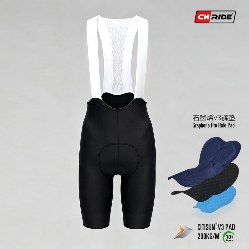 Cnride New Graphene 200kg Pure Black Seamless Long-Distance Cycling Bib Shorts Cnride New Graphene 200kg Pure Black Seamless Long-Distance Cycling Bib Shorts