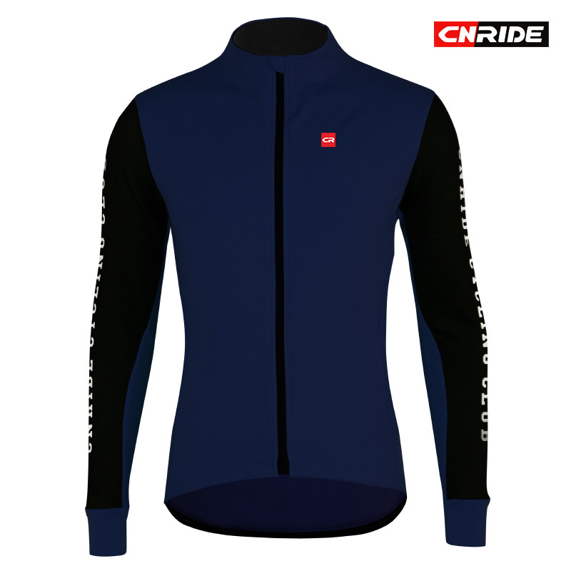 Autumn and winter new fashion retro fleece long sleeve high elastic breathable warm road mountaineering bicycle riding suit