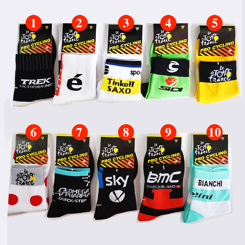Tour de France Cycling team edition professional sports cycling socks High elastic breathable deodorant running cycling socks