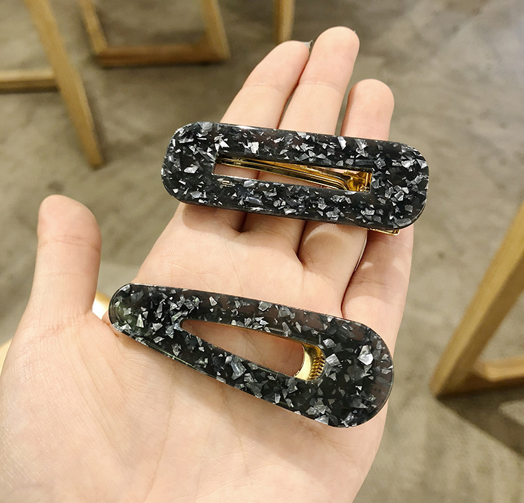 Hàn Quốc ins kẹp tóc mới retro rỗng bên clip ngọt ngào clip clip hình học phức tạp phụ kiện tóc acrylic - Phụ kiện tóc băng đô tai mèo
