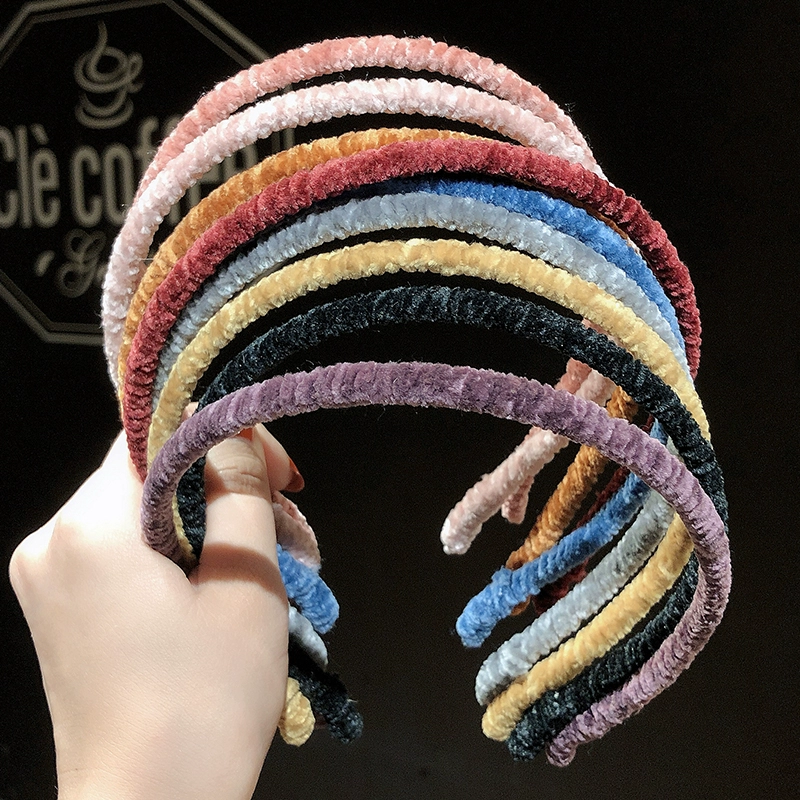 Ins đơn giản tính khí nhung tóc hoop nữ mùa xuân đơn giản headband hoang dã mỏng ra khỏi mạng phụ kiện tóc đỏ trang sức Hàn Quốc - Phụ kiện tóc