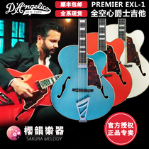 Spot American DAngelico Premier EXL-1 Full Hollow Vintage Jazz Guitar