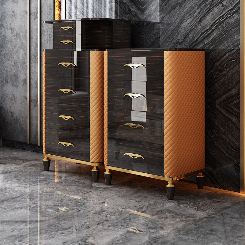 Beck Dietto Style Light Extravagant Bucket room Sitting Room Containing Cabinet main bedroom bucket cupboard Four Chest Rear Modern High Bucket Cabinet