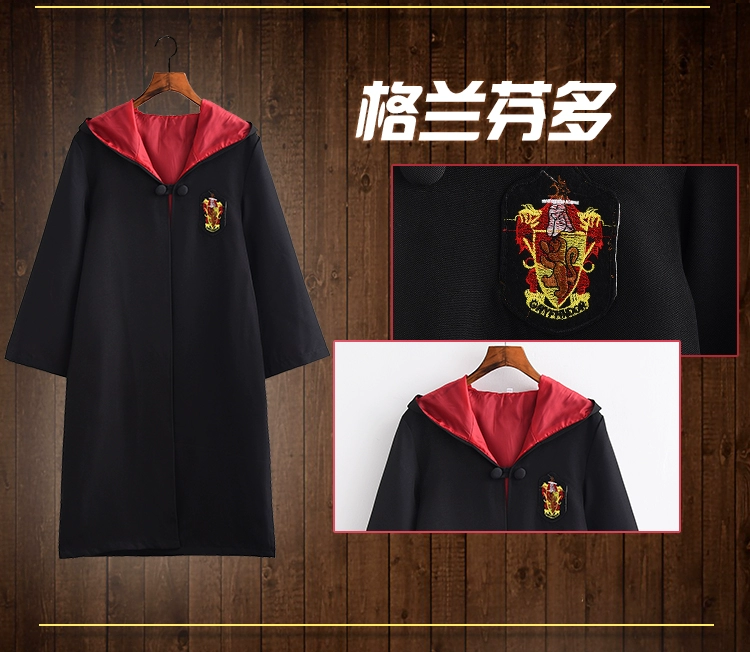 Harry Potter mặc áo choàng áo choàng Gryffindor áo choàng ma thuật đồng phục áo choàng trường