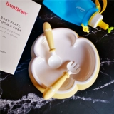 Детская обеденная тарелка для кормления, ложка, посуда для еды, защита при падении