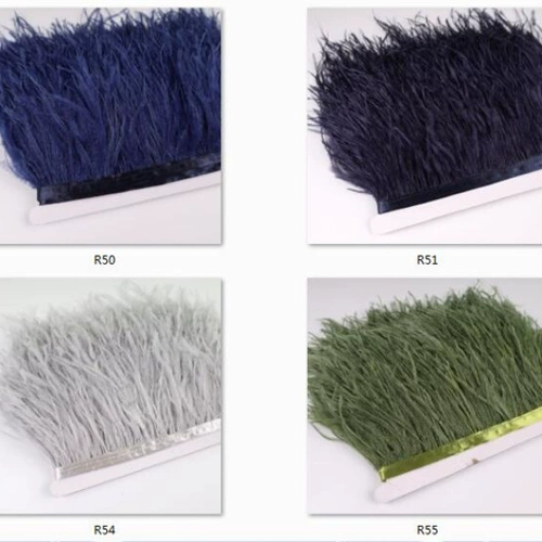 Белые потоковые страусиные перья ткань края перья декоративные одежды Вспомогательные материалы Свадебные декоративные перья и толстые модели