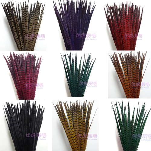 Натуральная дикая куриная невестка пекинга оперная оперная опера фазана фазана дикая куриная хвост Смешная кошачья палочка длиной 25-90 см
